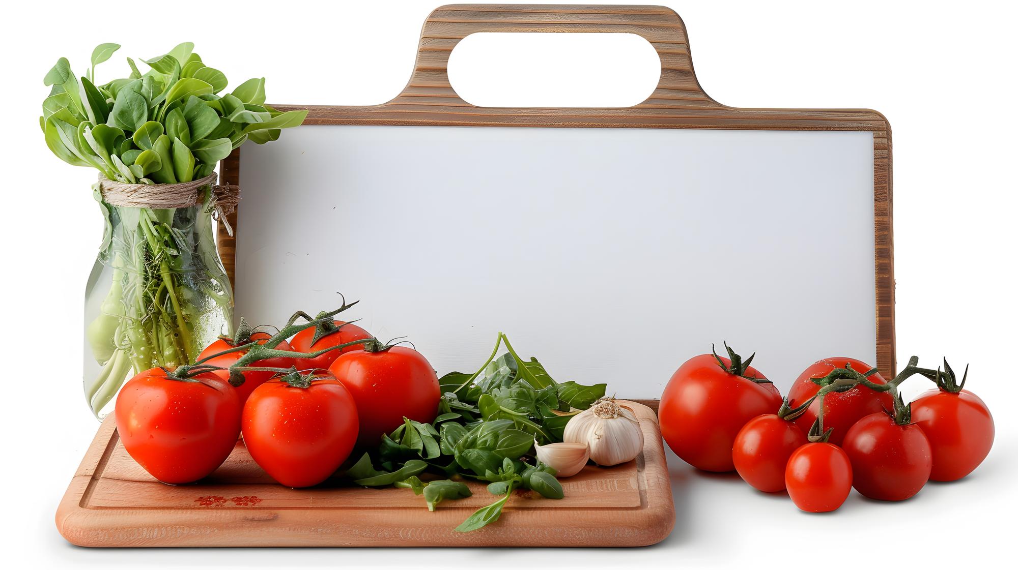Tagliere con ingredienti freschi
